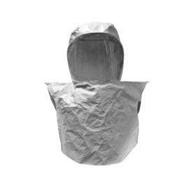 Bullard® Tychem® QC RT Series Double Bibbed Hood With Extra Large Lens, Sealed And Taped Seams