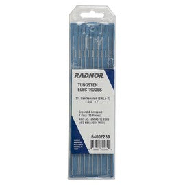 RADNOR™ 2% Lanthanated Tungsten Electrode Ground (2,10 Per Package)
