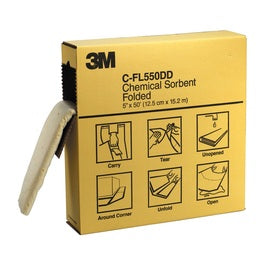 3M™ 5" X 50' Yellow Polypropylene Folded Sorbent
