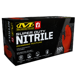 Mechanix Wear Large Orange Mechanix Wear 8 mil Nitrile Super Duty Disposable Gloves