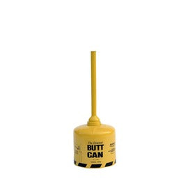 Eagle 5 Gallon Yellow Galvanized Steel Cigarette Butt Receptacle