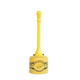 Eagle 5 Gallon Yellow Galvanized Steel Cigarette Butt Receptacle
