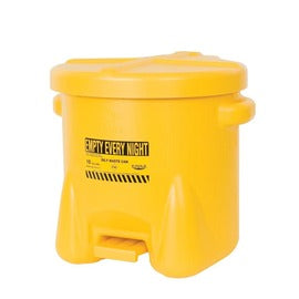 Eagle 10 Gallon Yellow HDPE Oily Waste Can
