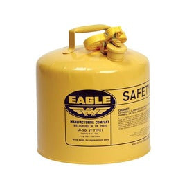 Eagle 5 Gallon Yellow Galvanized Steel Safety Can