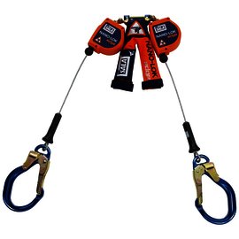 3M™ DBI-SALA® Nano-Lok™ edge Twin-Leg Quick Connect Self-Retracting Lifeline, Cable 3500231, 8 ft (2.4m)
