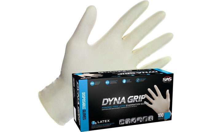 Dyna Grip Powder-free Latex Exam Gloves - Box