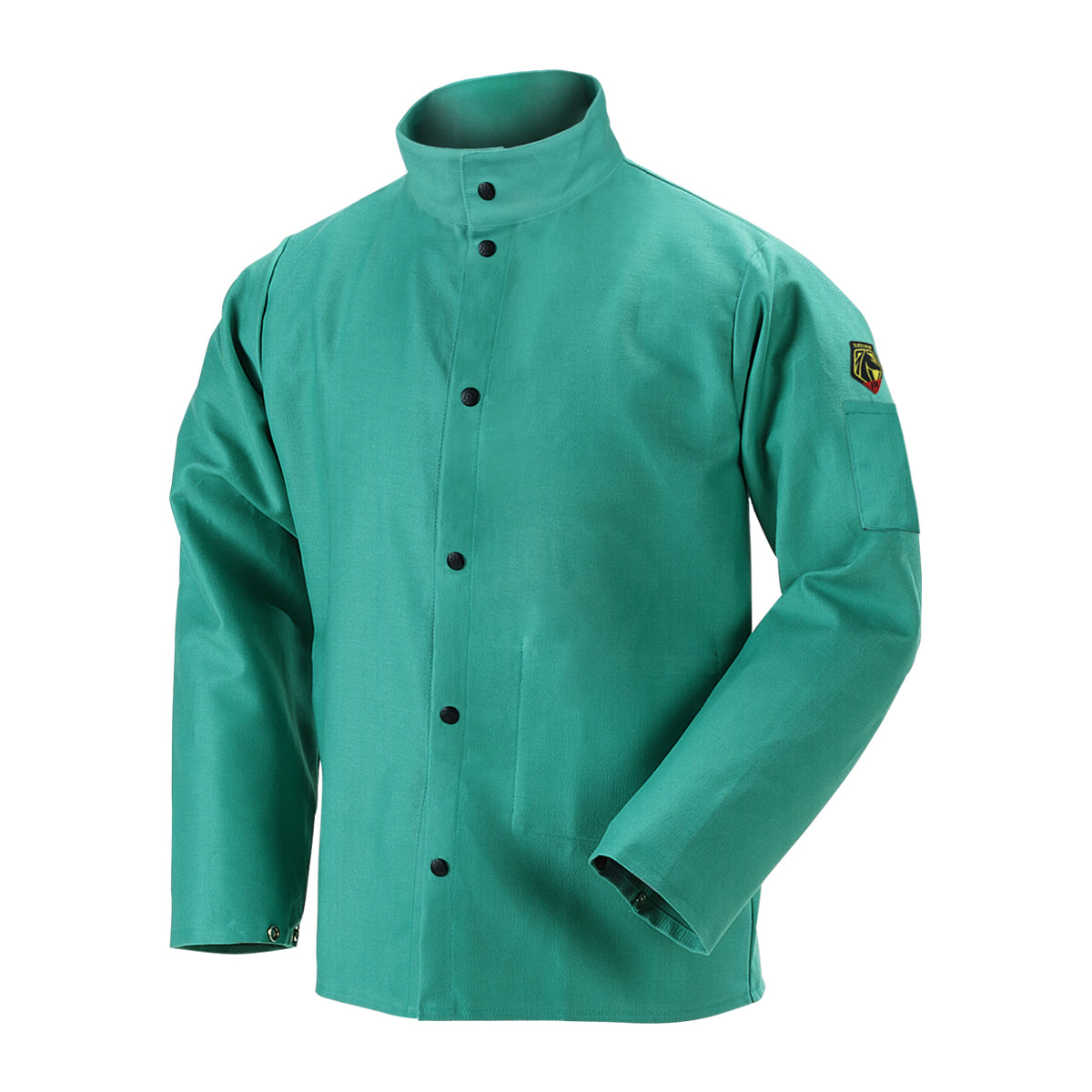Black Stallion 12 oz. FR Cotton Welding Jacket, Green - F2-30C