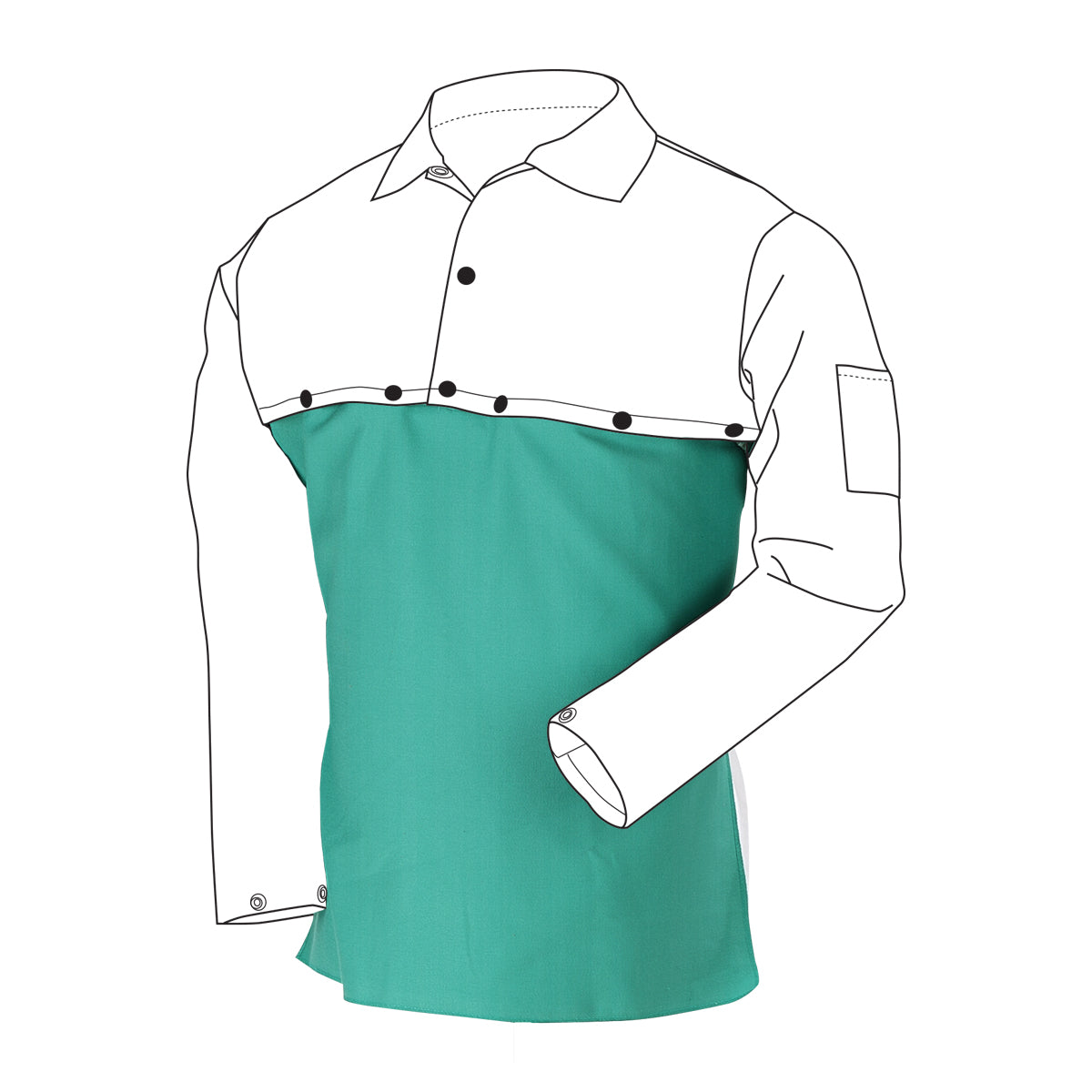 Black Stallion Flame-Resistant Cotton Bib, 20" Length - F9-20B