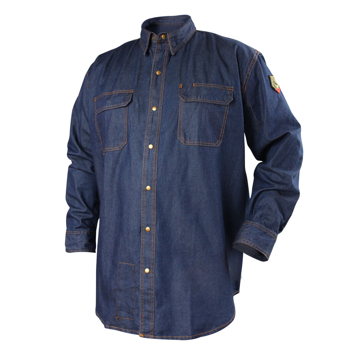 Black Stallion 8 Oz Fr Cotton Denim Work Shirt - FS8-DNM