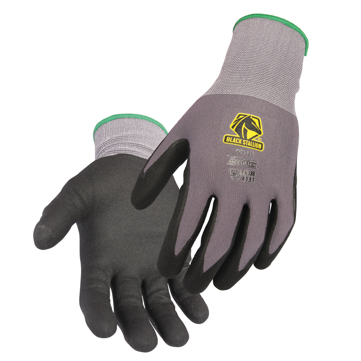 Black Stallion 15G Nylon/Spandex Nitrle Micro Foam Coated Glove - GC1525-GB - Pair