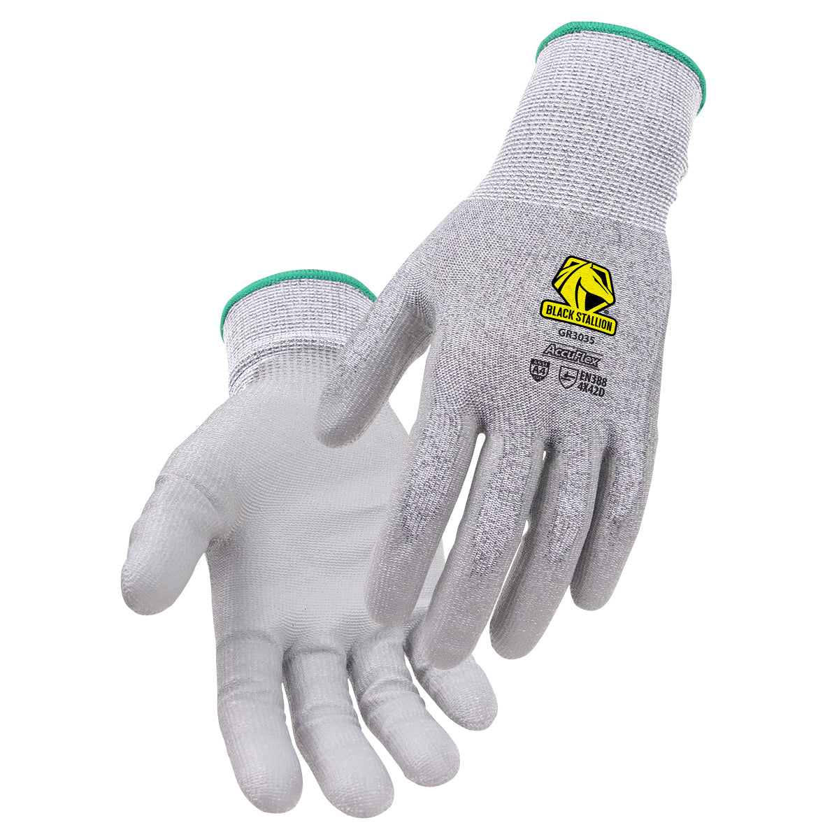 Black Stallion A4 Cut Resistant Gr3035-Gy Accuflex Glove 15G Hppe - GR3035-GY