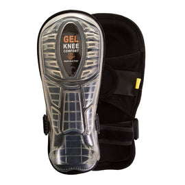 IMPACTO® Black Copolymer Rubber/Mesh Black Fabric/Ballistic Nylon Knee/Shin Pad With Gel Injected Foam Padding
