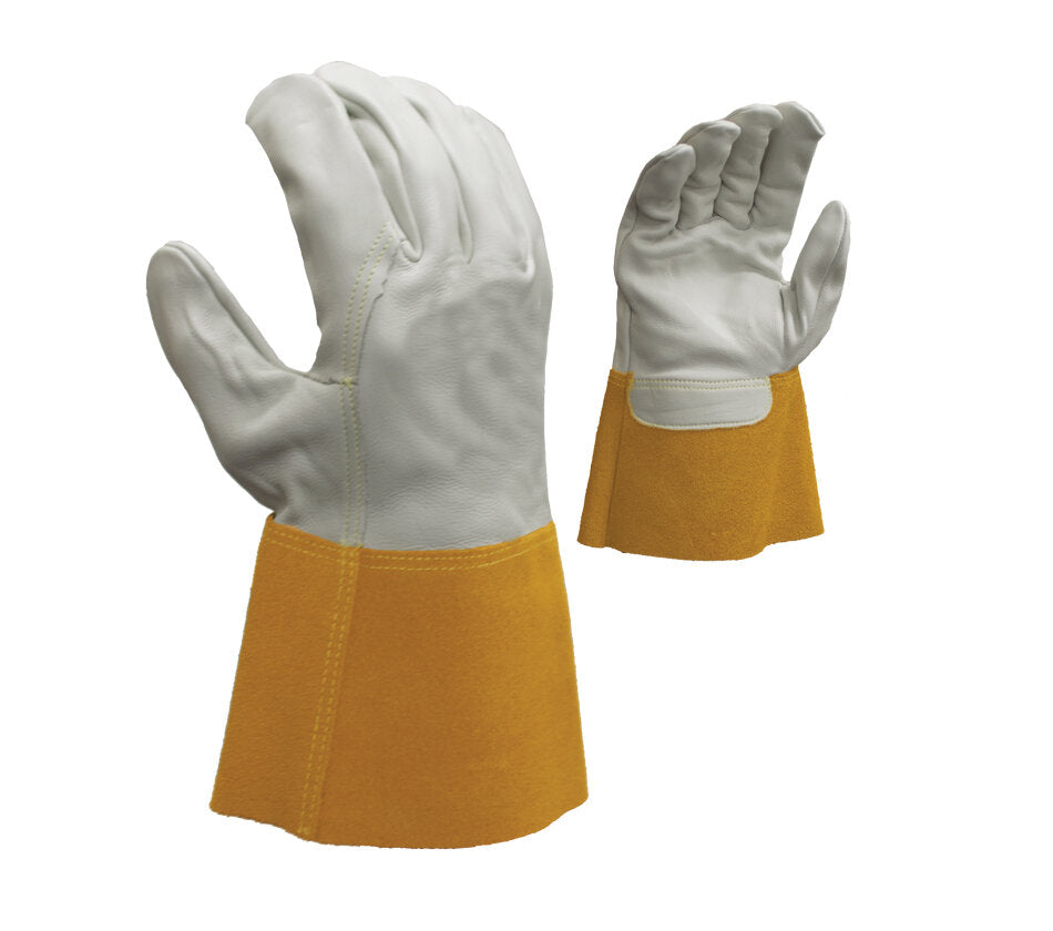 Task Gloves Premium Grain Cowhide, 4" Split Leather cuff, Kevlar® thread sewn - Dozen