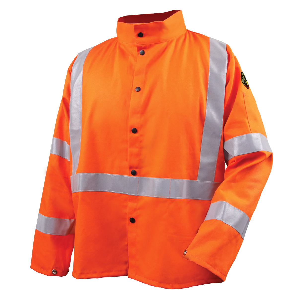 Black Stallion 9 oz. Flame-Resistant Cotton Jacket With 2" Silver Reflective - JF1012-OR