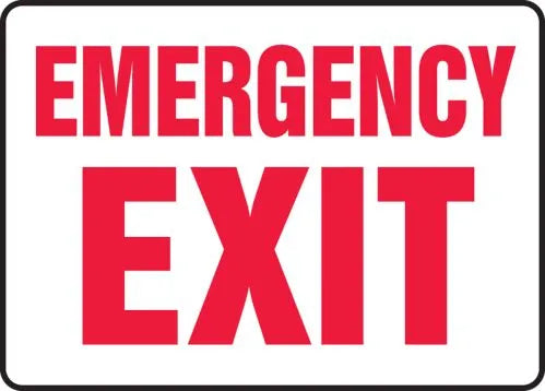 ACCUFORMNMC: Safety Sign: Emergency Exit