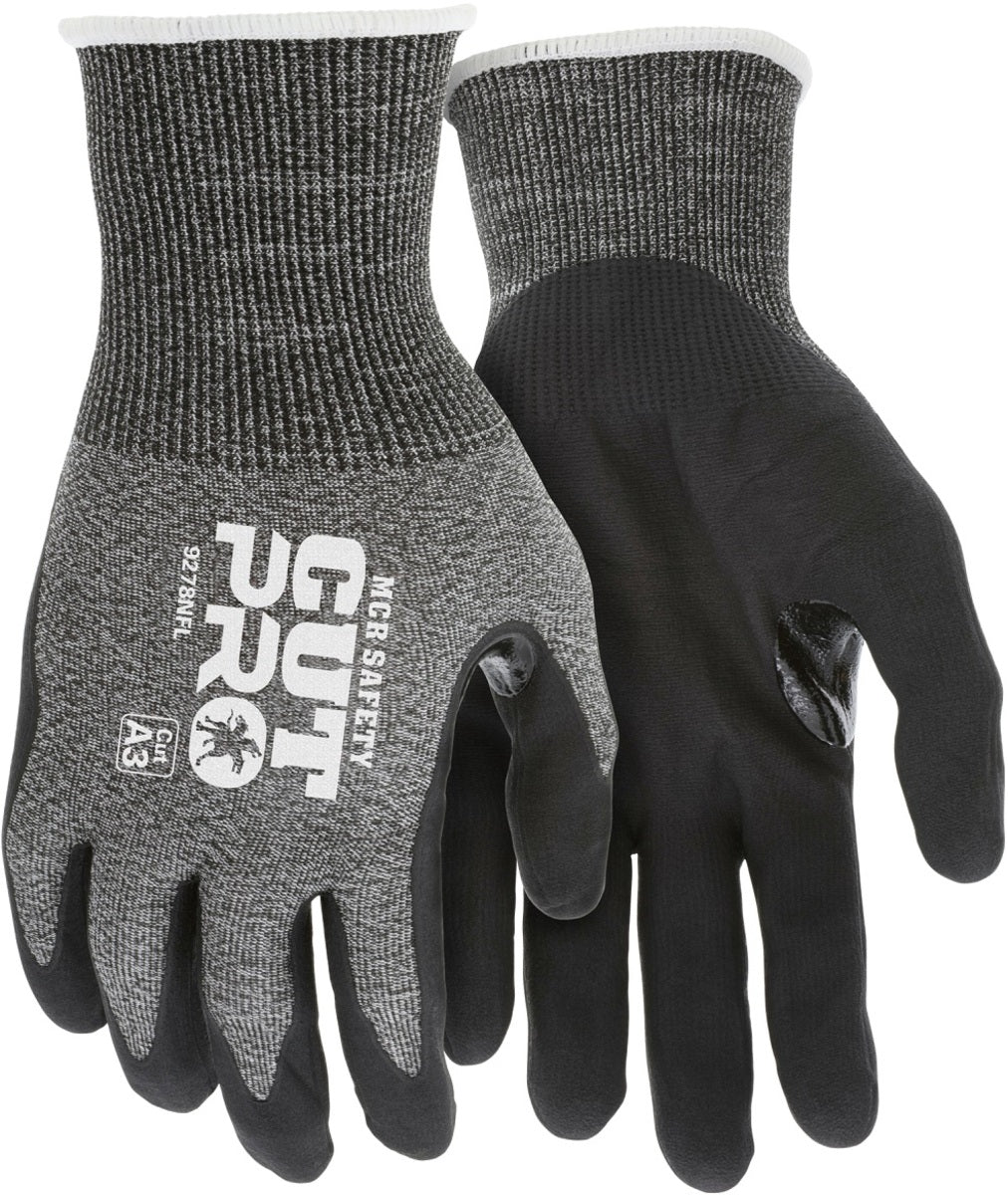 MCR Safety Cut Pro® 18 Gauge High Performance Polyethylene - Hypermax® / Steel Cut Resistant Gloves With Nitrile Coated Palm and Fingertips