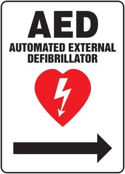 AccuformNMC - Safety Sign: AED - Automated External Defibrillator
