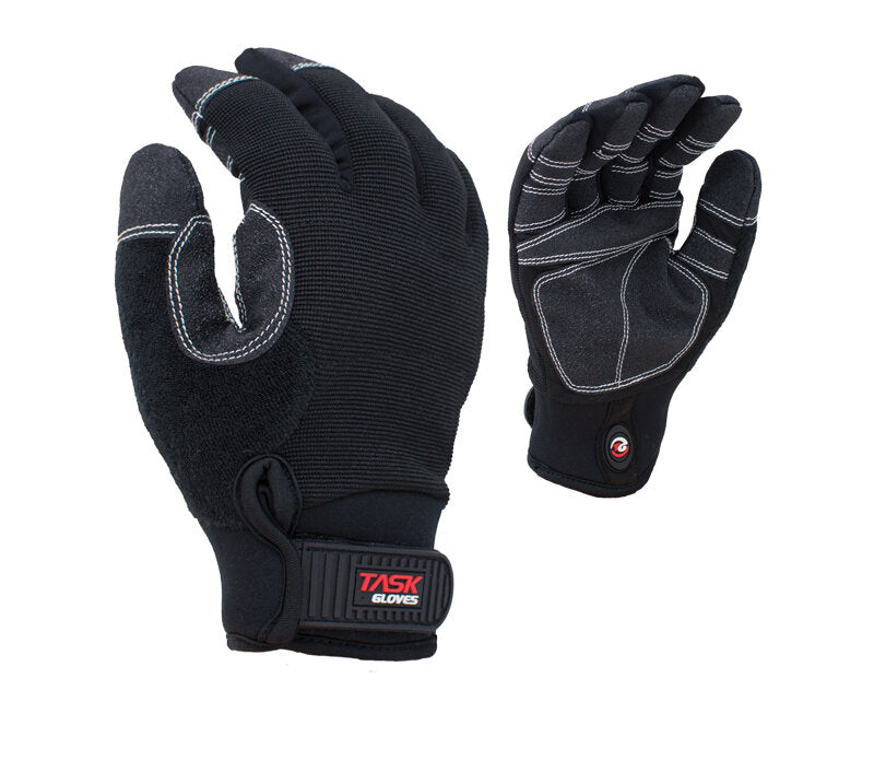 Work gloves Men Fingerless Mechanic Gloves Shock-Grip, Anti