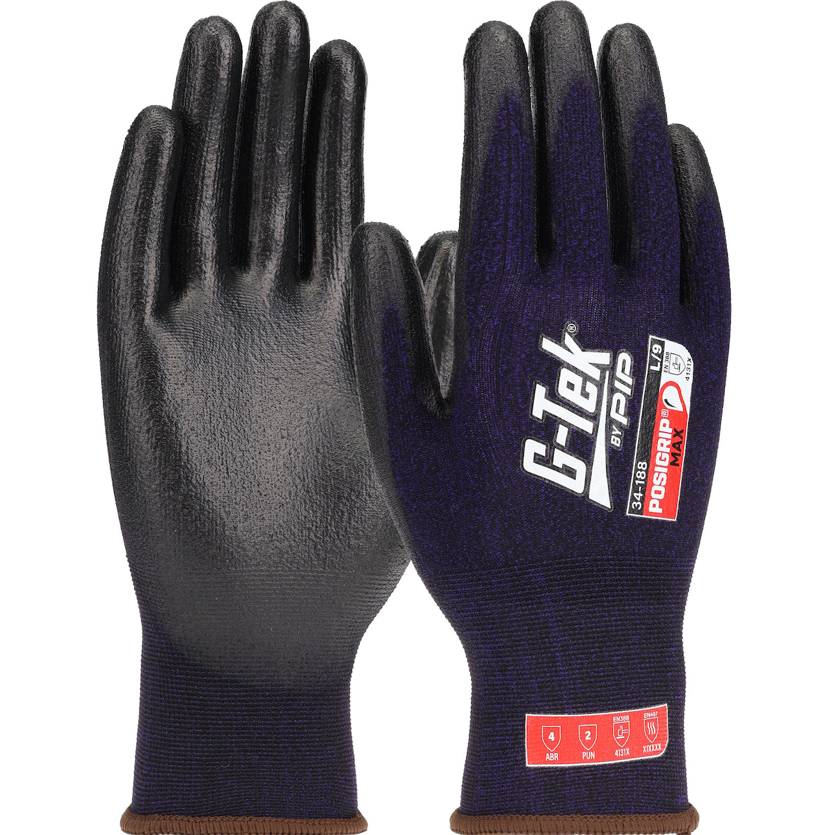 PIP - G-Tek® PosiGrip MAX™ - Seamless Knit Nylon/Spandex Blended Glove with PosiGrip MAX™ Coating on Palm & Fingers - Touchscreen Compatible - Dozen