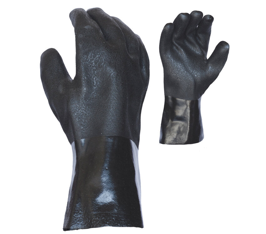 Rough sandy finish PVC coated supported glove (MEN'S)