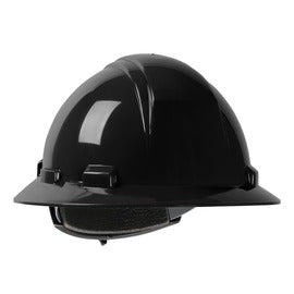 Protective Industrial Products Dynamic® Kilimanjaro™ HDPE Full Brim Hard Hat With Wheel/4-Point Ratchet Suspension