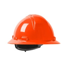 Protective Industrial Products Kilimanjaro™ HDPE Vented Full Brim Hard Hat With Wheel Ratchet/4 Point Nylon Webbing Cradle Suspension