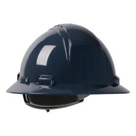 Protective Industrial Products Kilimanjaro™ HDPE Vented Full Brim Hard Hat With Wheel Ratchet/4 Point Nylon Webbing Cradle Suspension