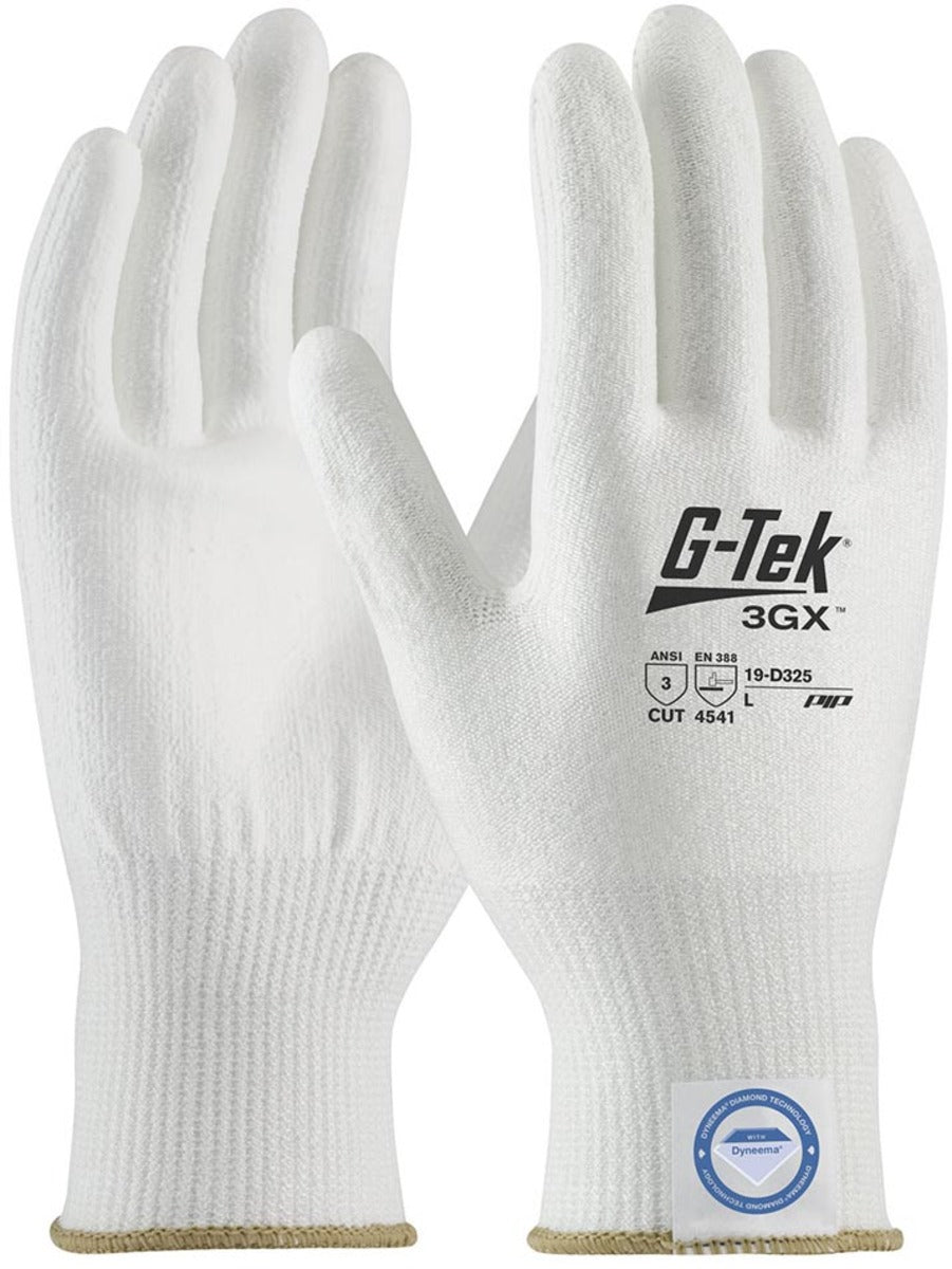 Protective Industrial Products G-Tek® 3GX® 13 Gauge Dyneema® Diamond Technology Cut Resistant Gloves With Polyurethane Coated Palm And Fingers