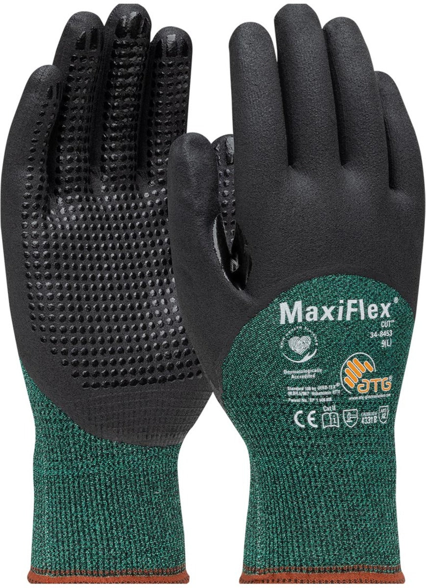 Protective Industrial Products MaxiFlex® Cut™ 15 Gauge Engineered Yarn Cut Resistant Gloves With Nitrile Coated Palm, Fingers And Knuckles