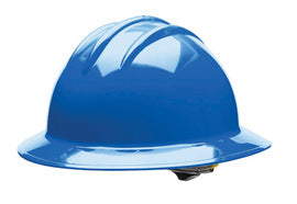 Bullard® Pacific Blue HDPE Full Brim Hard Hat With Ratchet/6 Point Ratchet Suspension