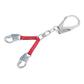 3M™ DBI-SALA® 24" PROTECTA® PRO™ 1" Polyester Web Y-Type Rebar Assembly Lanyard With Self-Locking Snap Hook At Leg Ends And Self-Locking Steel Rebar Hook At Center