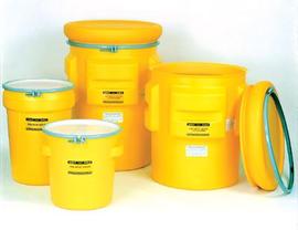 Eagle 31" X 25 3/4" X 44 3/8" Yellow HDPE Salvage Drum