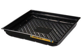 Justrite® 37 3/4" X 34" X 5 1/2" EcoPolyBlend™ Black Polyethylene Spill Tray