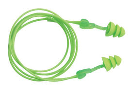 Moldex® Glide® Trio Flanged Thermoplastic Elastomer Corded Earplugs (NRR 27)