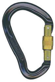 MSA Auto-Locking Black Aluminum Self-Locking Carabiner With 1" Gate Opening