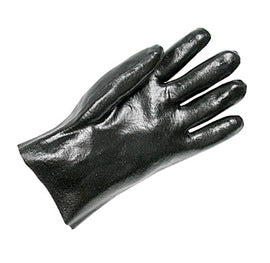 RADNOR™ Large 10 Black Interlock Lined Supported PVC Chemical Resistant Gloves
