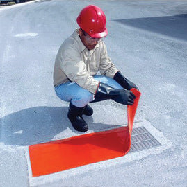 UltraTech 36" X 58" X 3/8" Ultra-Drain Seal® Orange Polyurethane Stops Aggressive Chemicals/Oil/Water