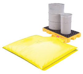UltraTech 52" X 30 1/2 X 5 3/4" Ultra-Spill Decks P2 Bladder System Yellow Polyethylene Stops Aggressive Chemicals/Oil/Water
