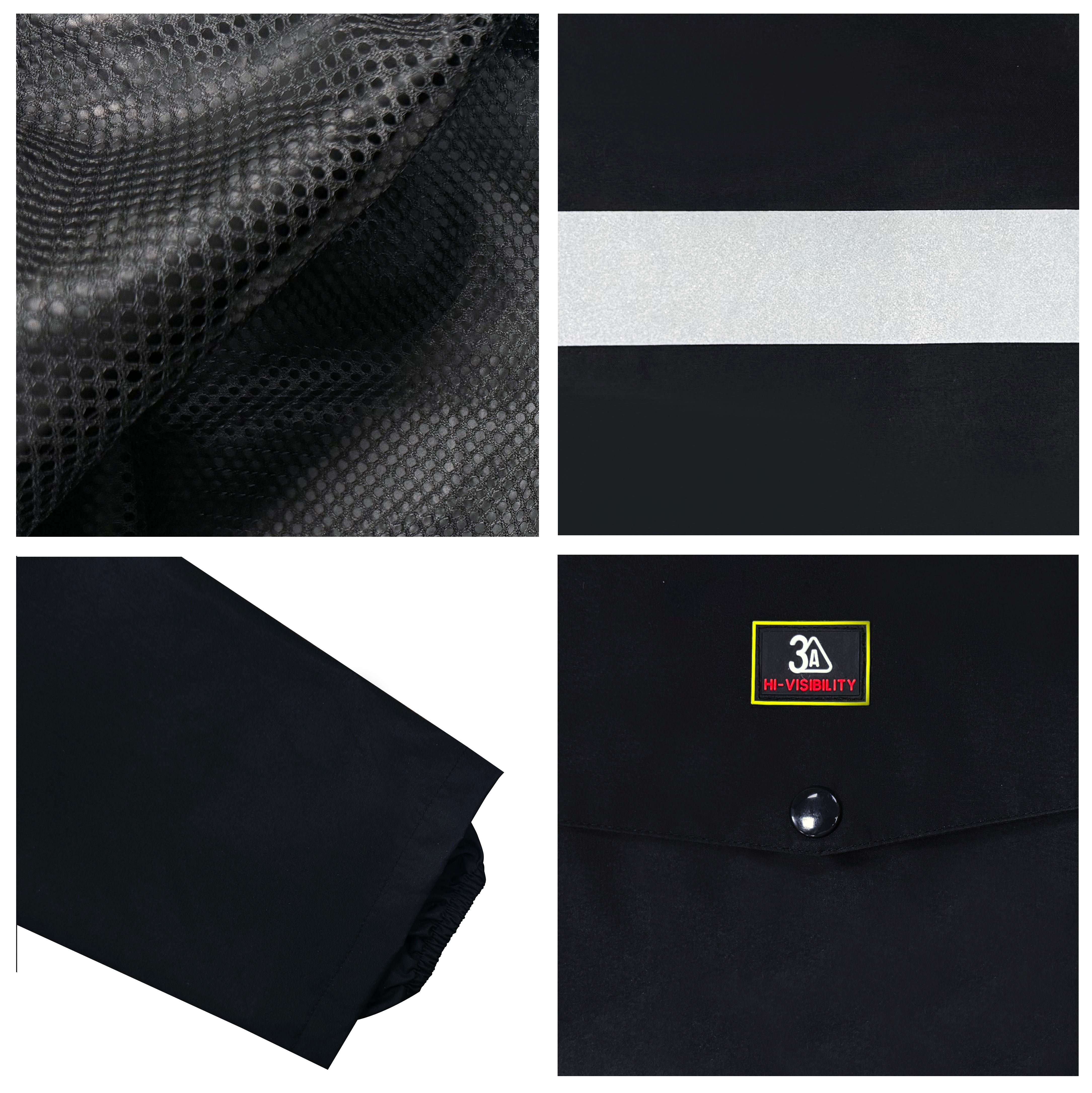 3A Safety Non ANSI Black Rainsuit Set R3800BK