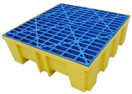 Brady® 17" X 52" X 52" SPC® Yellow Polyethylene Spill Pallet