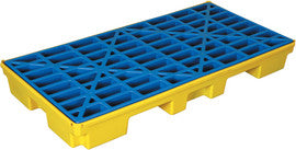 Brady® 6" X 26" X 52" SPC® Blue Polyethylene Spill Pallet