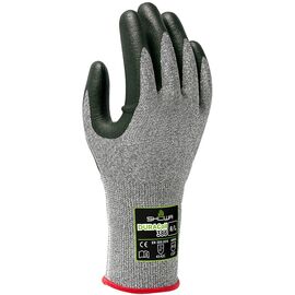 SHOWA® DURACoil® 13 Gauge DURACoil® Yarn, Polyester And High Performance Polyethylene Cut Resistant Gloves With Microporous Nitrile Coated Palm
