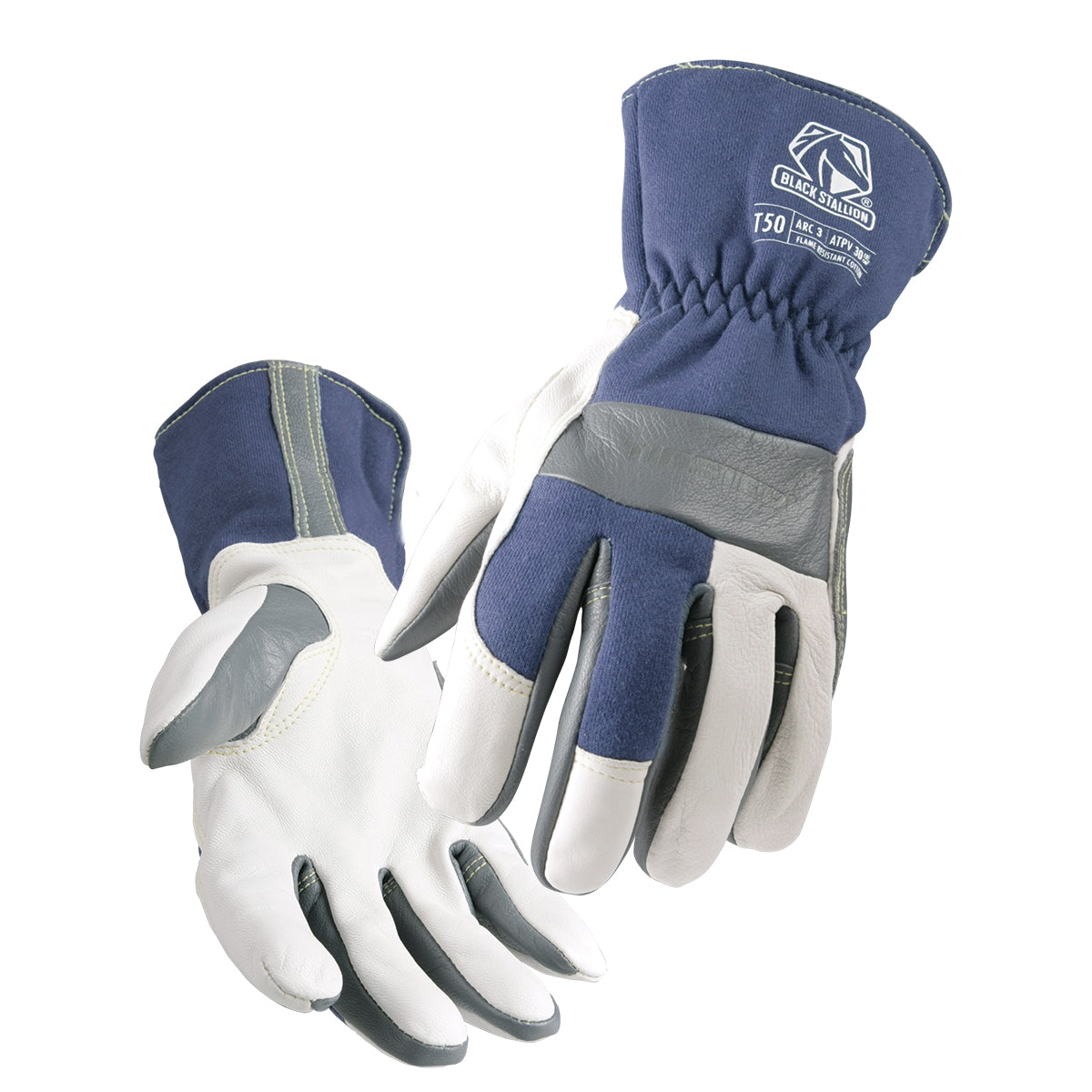 Black Stallion Grain Kidskin And Fr Snug Fit Cotton Multi-Feature Tig Welding Gloves - T50
