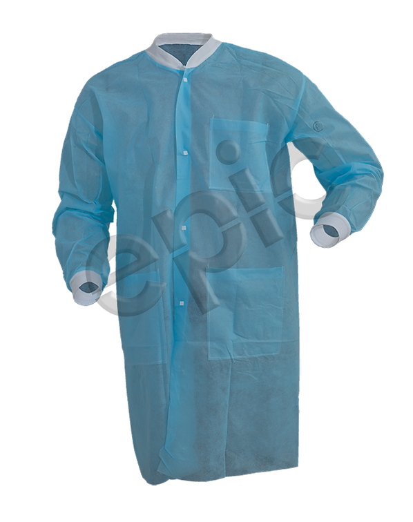 EPIC- Blue Lab Coat with Snap Front - Case