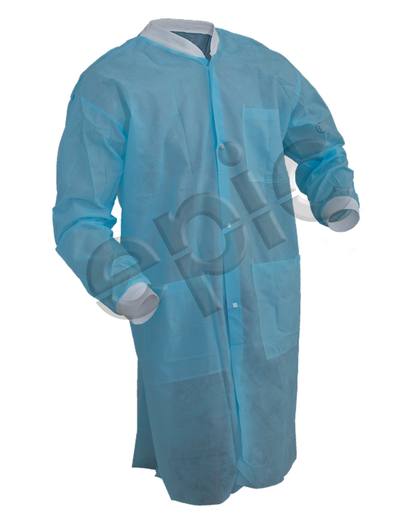 EPIC- Blue Lab Coat with Snap Front - Case