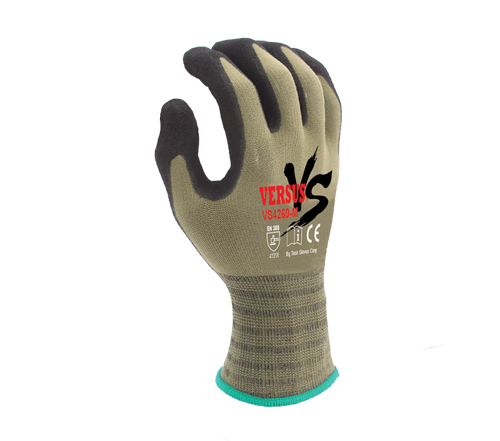 VERSUS® - 15 Gauge Camo Green Hi-Elasticity Nylon shell, Black RevoTek® Palm coated, Double dipped - Dozen