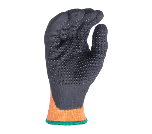 X-Tinguish® - Aramid shell, polyester terry-cloth inner layer, Sandy Nitrile palm coating with Nitrile dots, ANSI 2 - Dozen