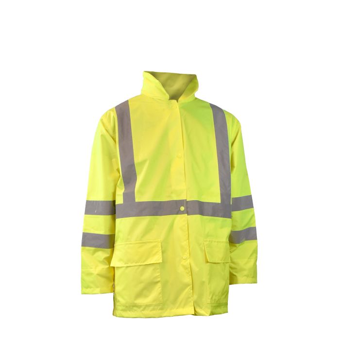 Radians RW10-3S1Y Lightweight Rain Jacket - Hi-Vis Green