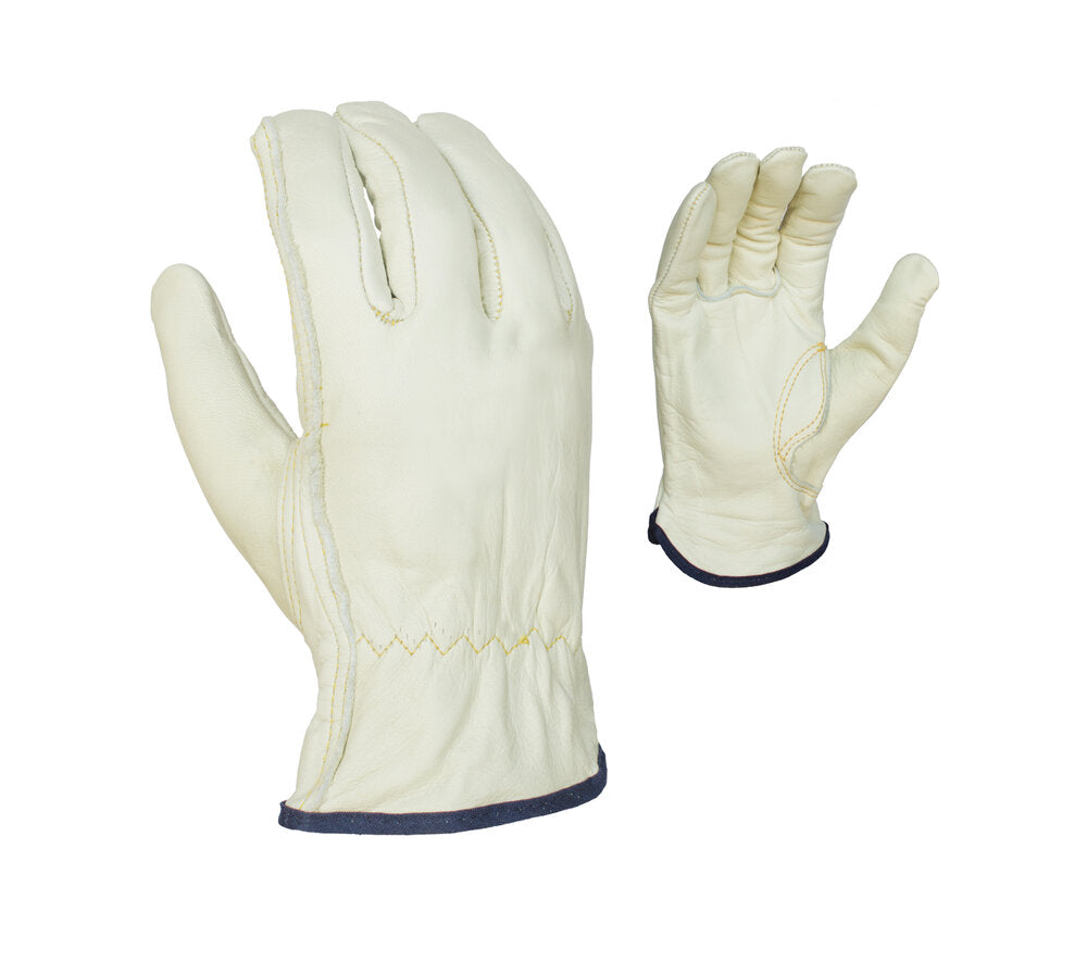 Task Gloves Standard Grain Cowhide Leather Drivers Gloves Keystone Thumb - Dozen