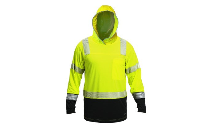 Kishigo-Cool Touch Long Sleeve Hoodie T-Shirt, Class 3